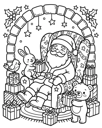 Santa Coloring Pages — free printable coloring pages