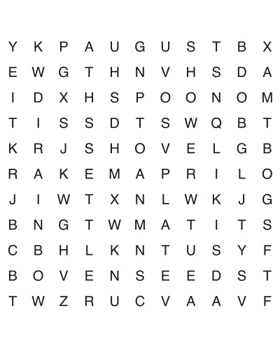 Free printable easy word search puzzle 3, 11x11 grid, 2 directions, US Letter PDF with answer key