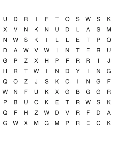 Free printable easy word search puzzle 5, 11x11 grid, 2 directions, US Letter PDF with answer key