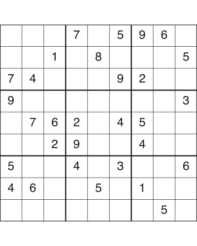 Free printable medium sudoku puzzle number 2 with solution, medium level, US Letter PDF