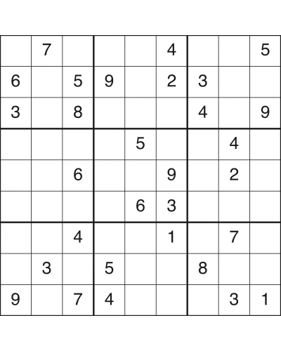 Free printable medium sudoku puzzle number 8 with solution, medium level, US Letter PDF