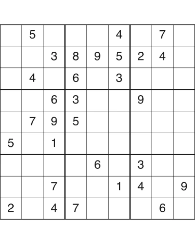 Free printable medium sudoku puzzle number 9 with solution, medium level, US Letter PDF