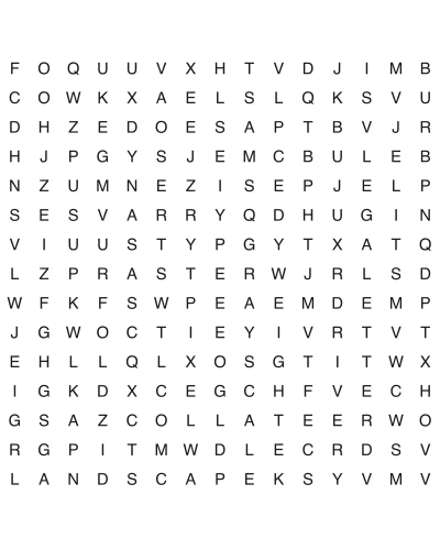 Free printable word search puzzle 3, 15x15 grid, 4 directions, US Letter PDF with answer key