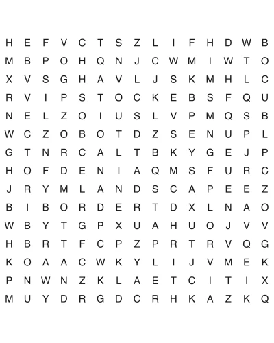 Free printable word search puzzle 6, 15x15 grid, 4 directions, US Letter PDF with answer key