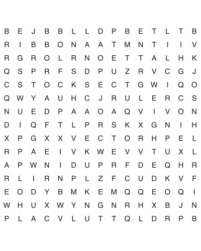 Free printable word search puzzle 10, 15x15 grid, 4 directions, US Letter PDF with answer key